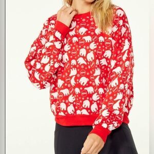 Wildfox Coca-Cola Polar Bear Sweatshirt small